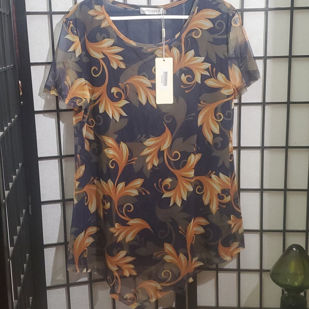 Avtorsno XL Top Layered Look Sheer Outer